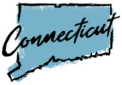 Hand Drawn Connecticut State Sticker