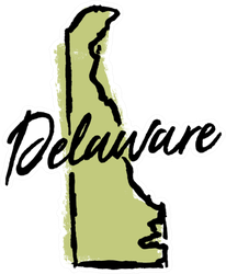 Hand Drawn Delaware State Sticker