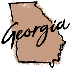 Hand Drawn Georgia State Sticker