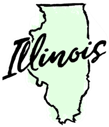Hand Drawn Illinois State Sticker