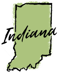 Hand Drawn Indiana State Sticker
