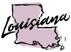 Hand Drawn Louisiana State Sticker