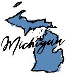 Hand Drawn Michigan State Sticker