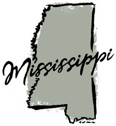Hand Drawn Mississippi State Sticker