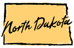 Hand Drawn North Dakota State Sticker