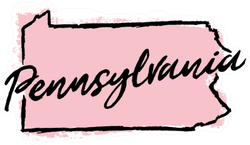 Hand Drawn Pennsylvania State Sticker