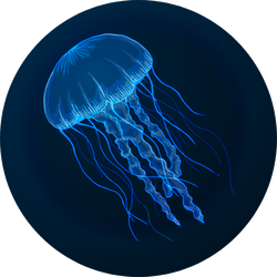 Hand Drawn Sketch Isolated Jellyfish Sticker
