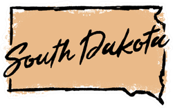 Hand Drawn South Dakota State Sticker