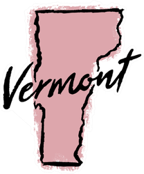 Hand Drawn Vermont State Sticker