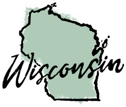 Hand Drawn Wisconsin State Sticker