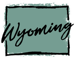 Hand Drawn Wyoming State Sticker