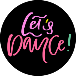 Hand Lettered Let's Dance Sticker