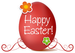 Happy Easter Pink Egg Sticker