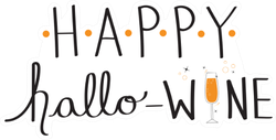 Happy Hallo Wine Halloween Pun Sticker