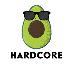 Hardcore Avocado Sticker