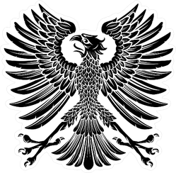 Heraldic Style Eagle Sticker