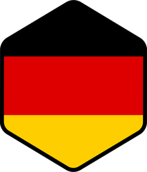 Hexagon German Flag Sticker