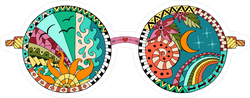 Hippie Sun Glasses Sticker