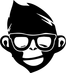 Hipster Monkey Sticker