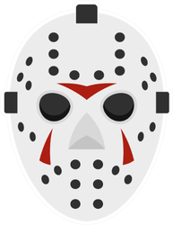 Hockey Mask Icon Sticker