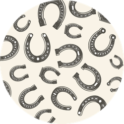 Horseshoes Seamless Pattern Sticker