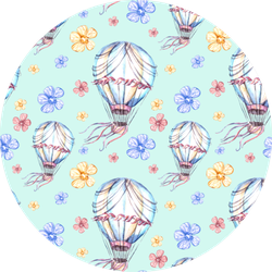 Hot Air Ballon With Flowers Sticker