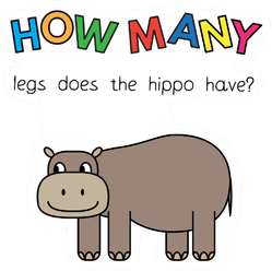 How Many Legs Does The Hippo Have Sticker