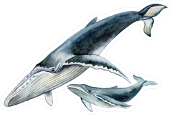 Humpback Whale With Baby Sticker
