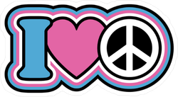 I Heart Peace Sticker
