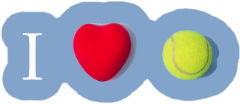 I Love Tennis Sticker