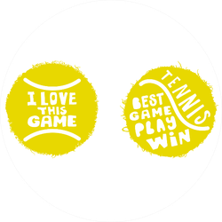 "i Love This Game" Tennis Illustration Sticker