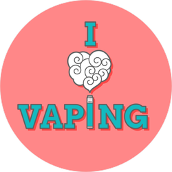 I Love Vaping Text Sticker