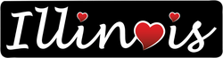 Illinois Hearts Sticker
