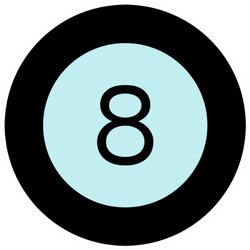 Illustration Of A Billiard Ball Icon Sticker