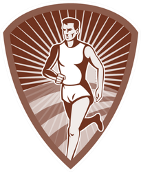 Illustration Of A Marathon Athlete Sports Runner Sticker