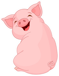 Illustration Of Cute Pretty Pig Sticker