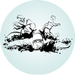 Illustration Triathlon Sticker