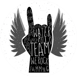 Illustration "water Polo Team We Rock " Sticker
