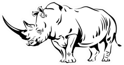 Image Of A Rhino Sticker