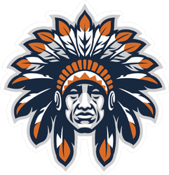 Indian Head Mascot Sticker