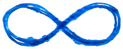 Infinity Sign, Made Of Blue Watercolor Sticker