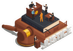 Isometric Courtroom Sticker