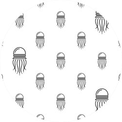 Jellyfish Icon Pattern Sticker