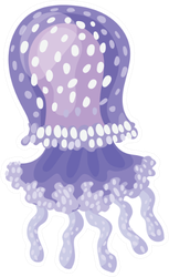 Jellyfish Icon Spotted Sticker