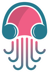 Jellyfish Music Logo Sticker