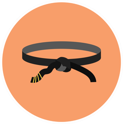 karate Belt Colored Icon Sticker