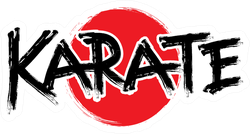 Karate Text, Brush, Graphic Sticker