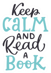 Keep Calm And Read A Book Handwritten Sticker