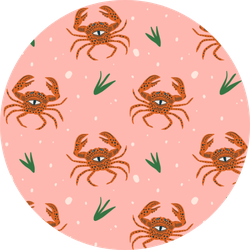 King Crab Vintage Ornate Illustration Sticker