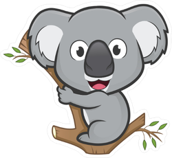 Koala On A Tree Sticker